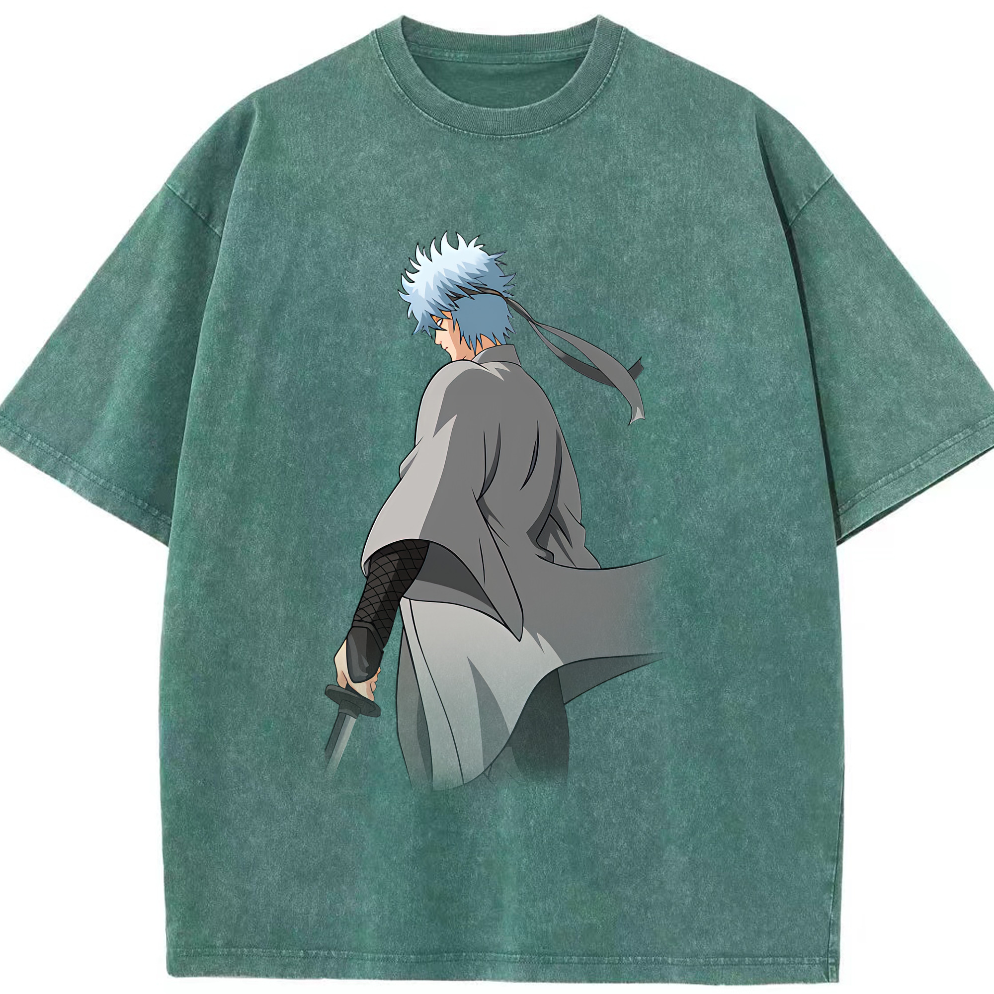 （画像用） ぎんたま 坂田銀時（さかたぎんとき） 神楽 志村新八（しむら しんぱち） GINTAMA Sakata Gintoki Kagura Shimura Shinpachi 綿100% ヴィンテージ風 半袖Tシャツ（フロントプリント）